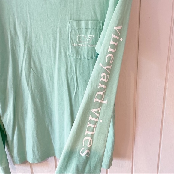 Vineyard Vines Teal Whale Long Sleeve - Picture 5 of 7